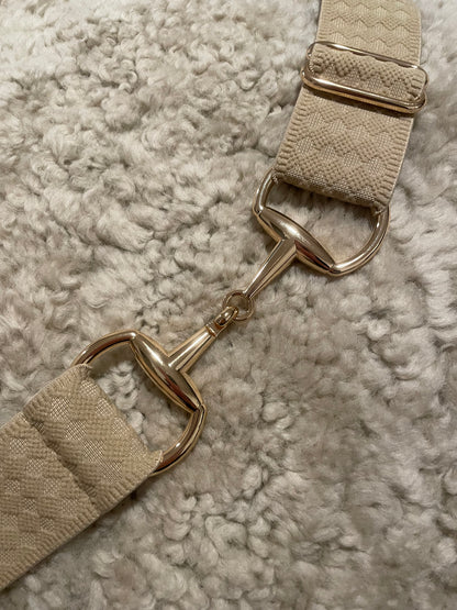 Snaffle bit Belte beige/gull